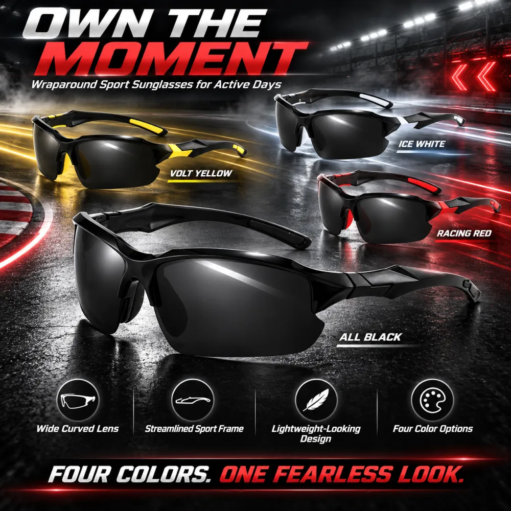 Outdoor Sports Half-Frame Polarized Sunglasses