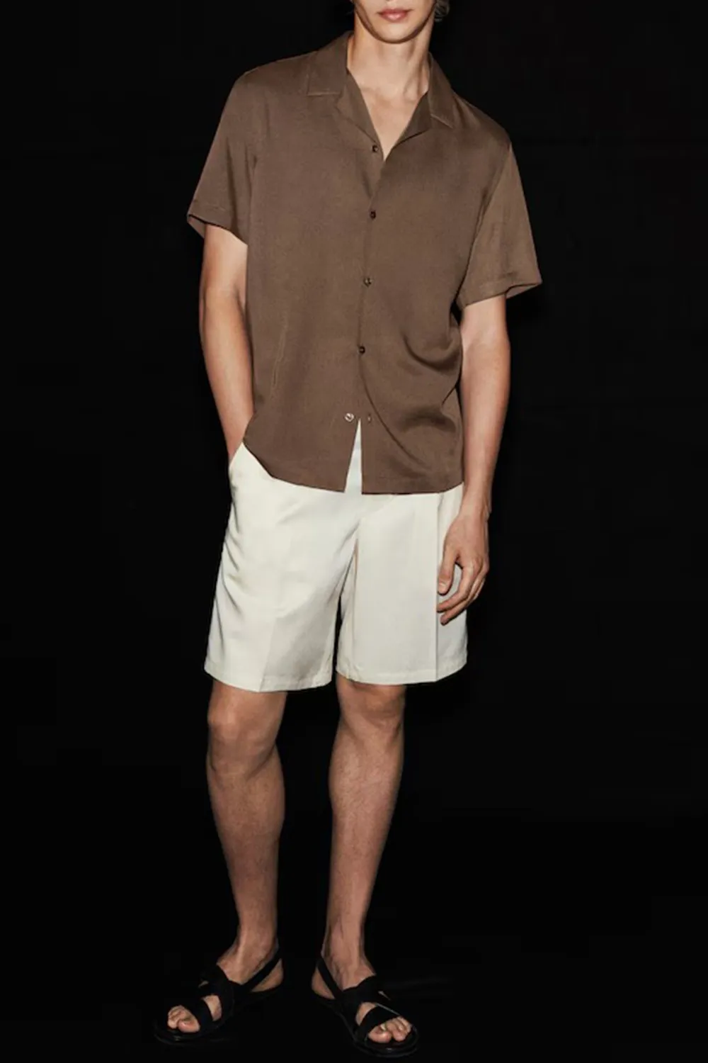 Linen-Blend Dhorts With Pleats