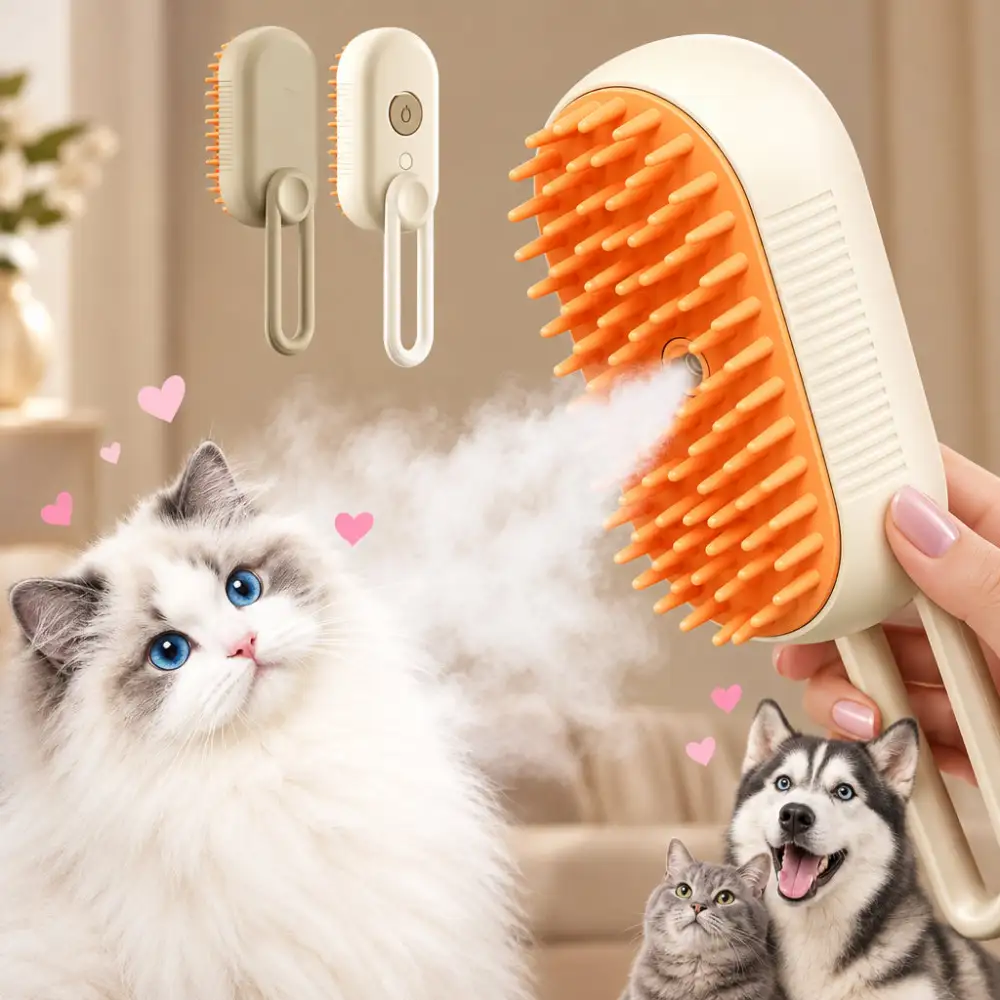 Pet Spray Massage Comb Cat Steam Brush