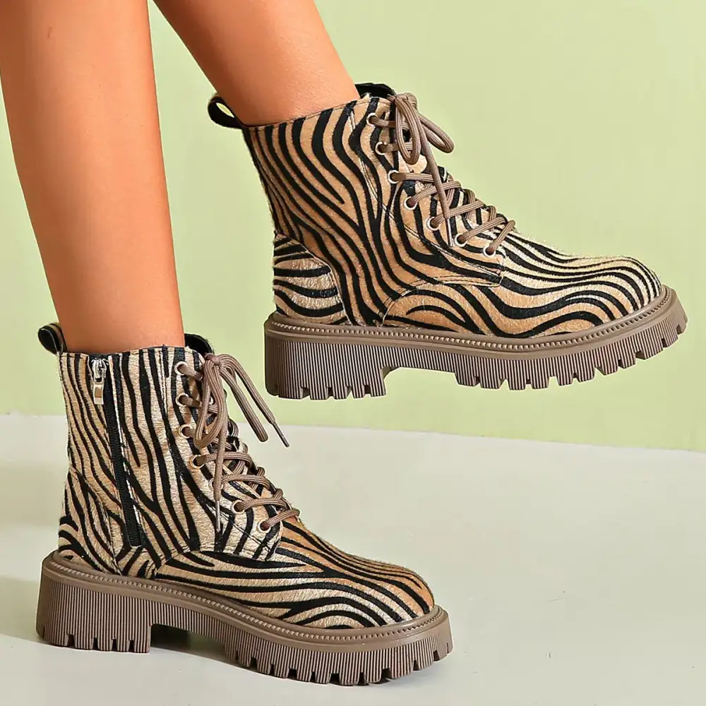 Animal Print Lace Shoes