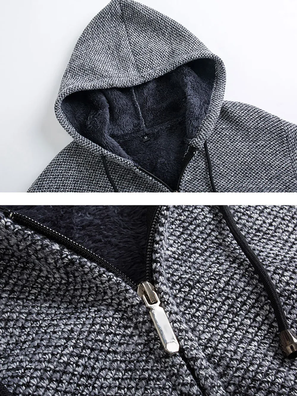 Man Zip Up Hooded Cardiganr