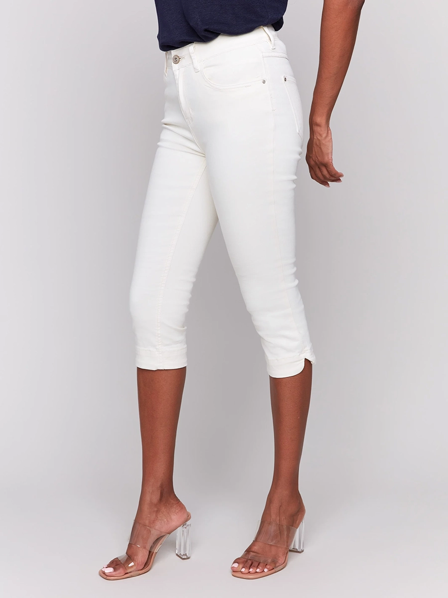Slim Fit Women's Breathable Cotton Cropped Pants