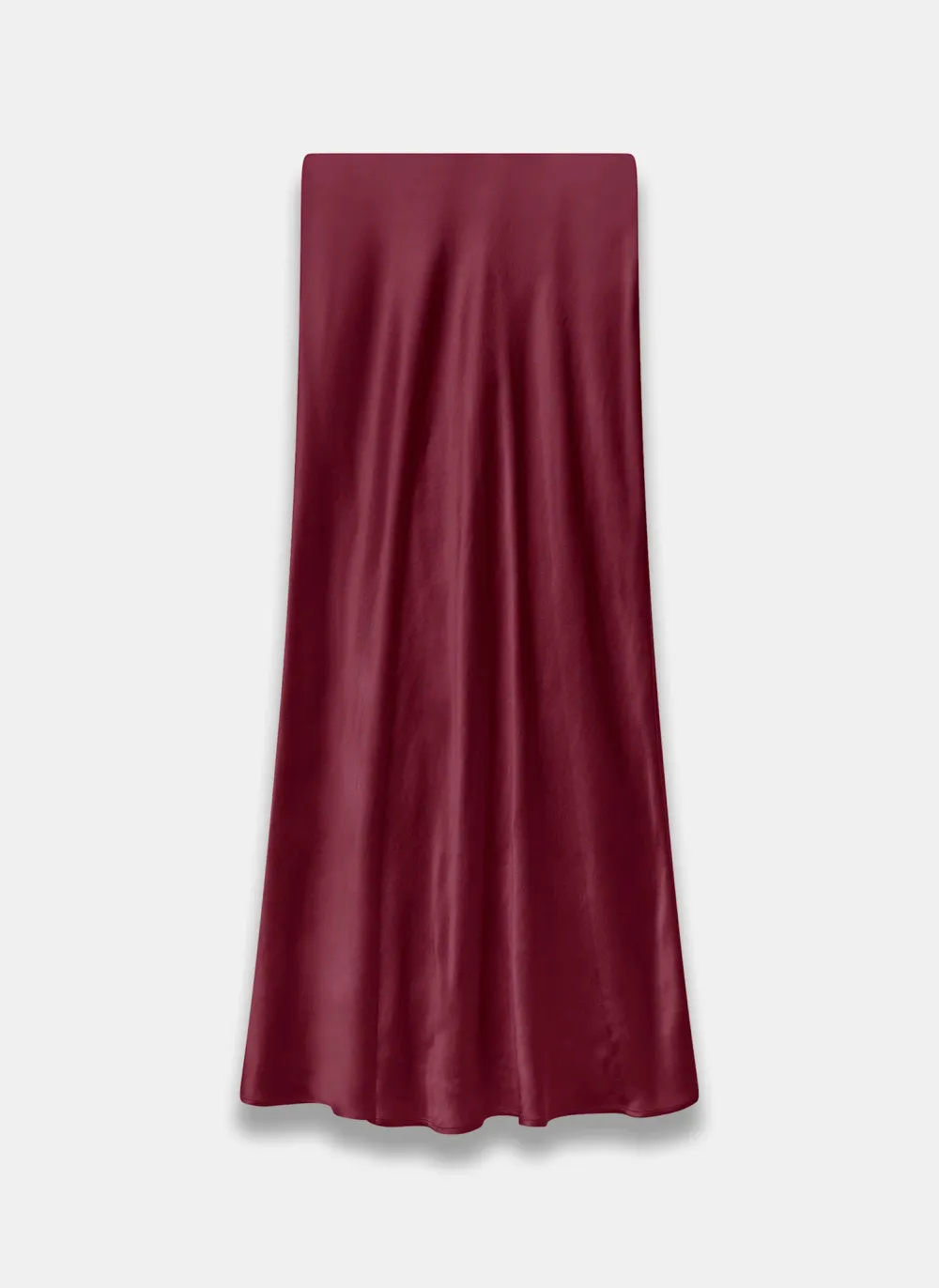 Casual Style Satin Slip Midi Skirt