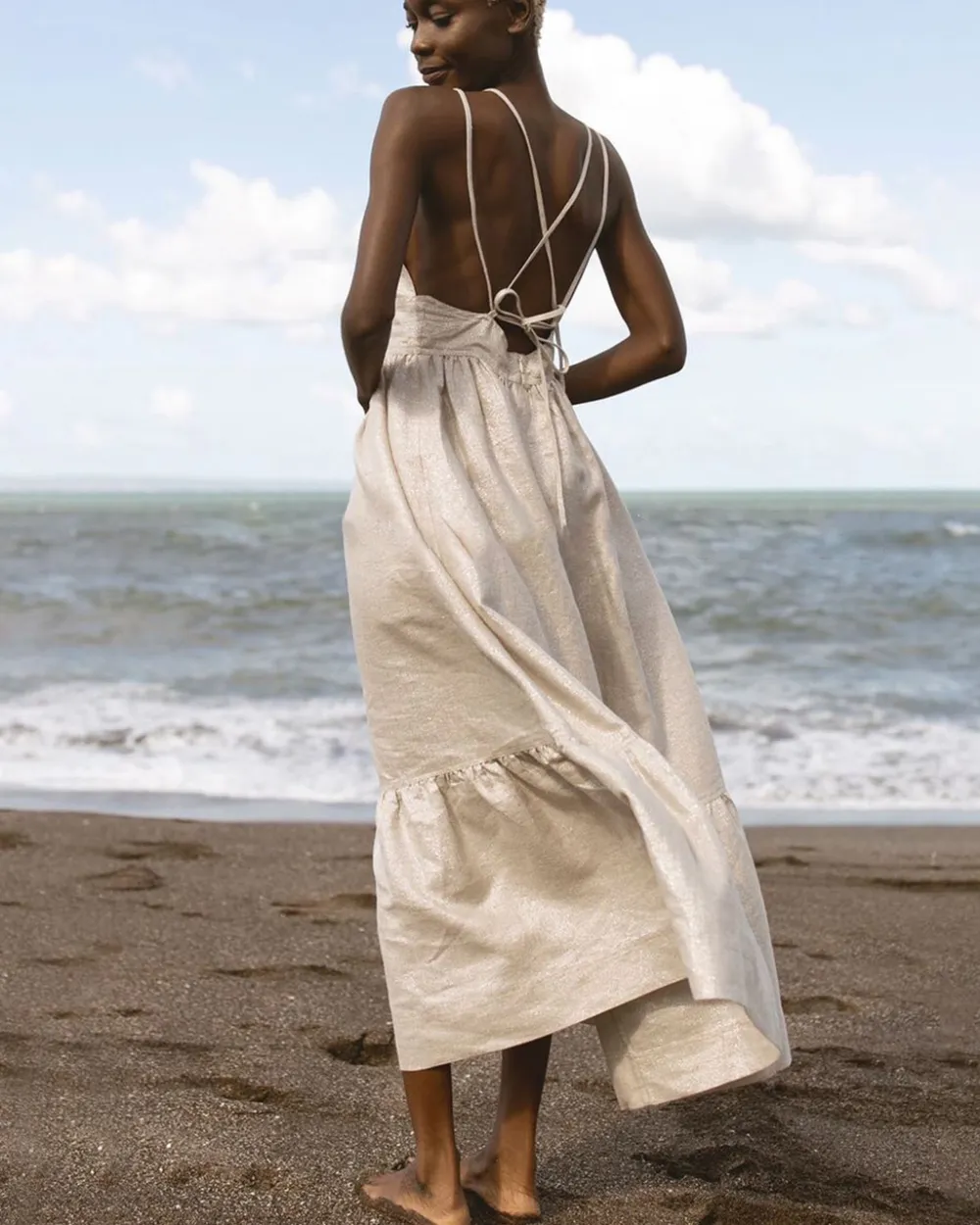 New Backless Lace-up Dress