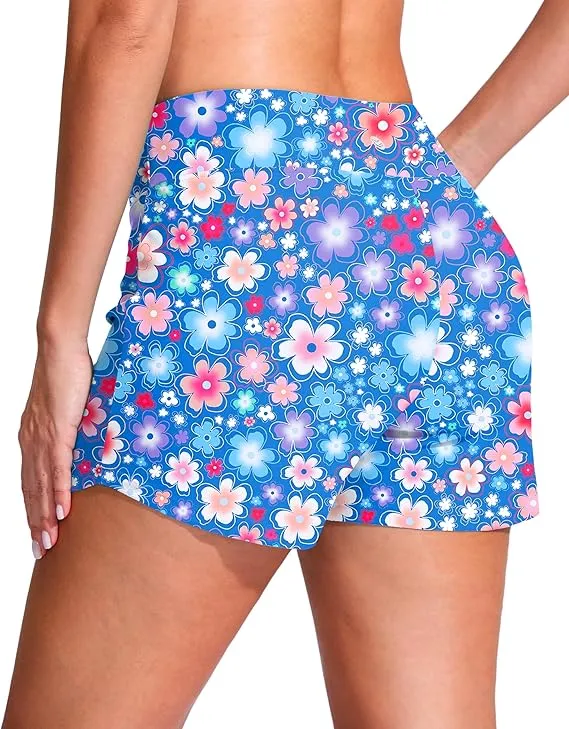 High Waisted Tummy Control Swim Trunks