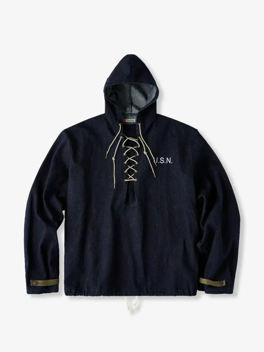 Men's Denim Hooded Parka Jacket