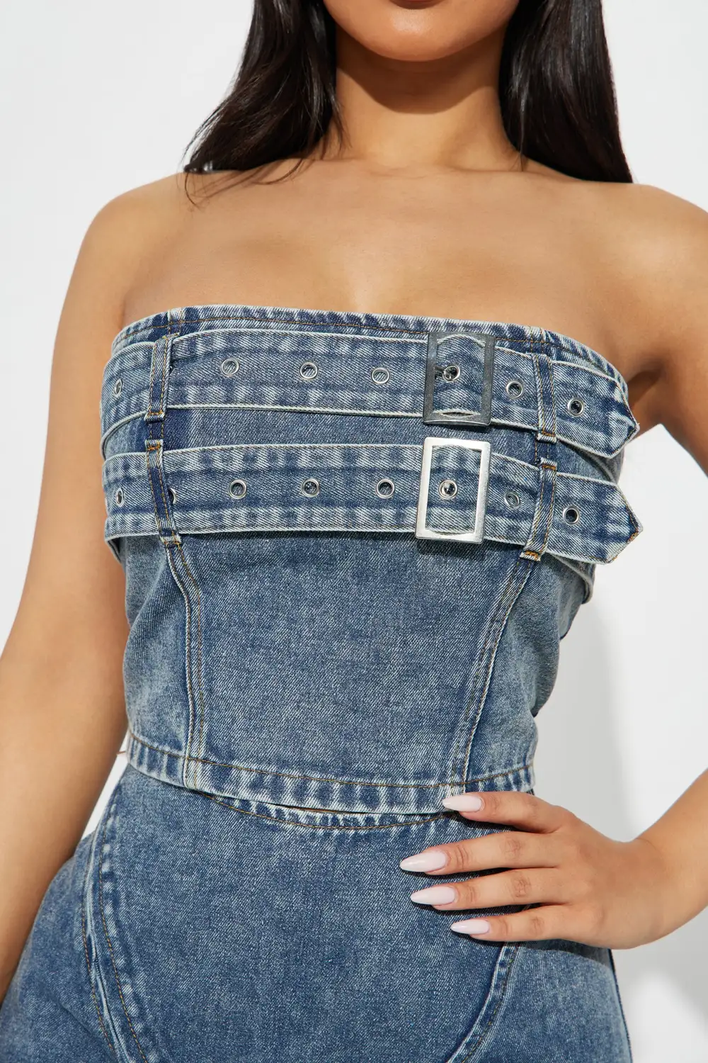 Sweet Love Mineral Wash Pant Set - Denim