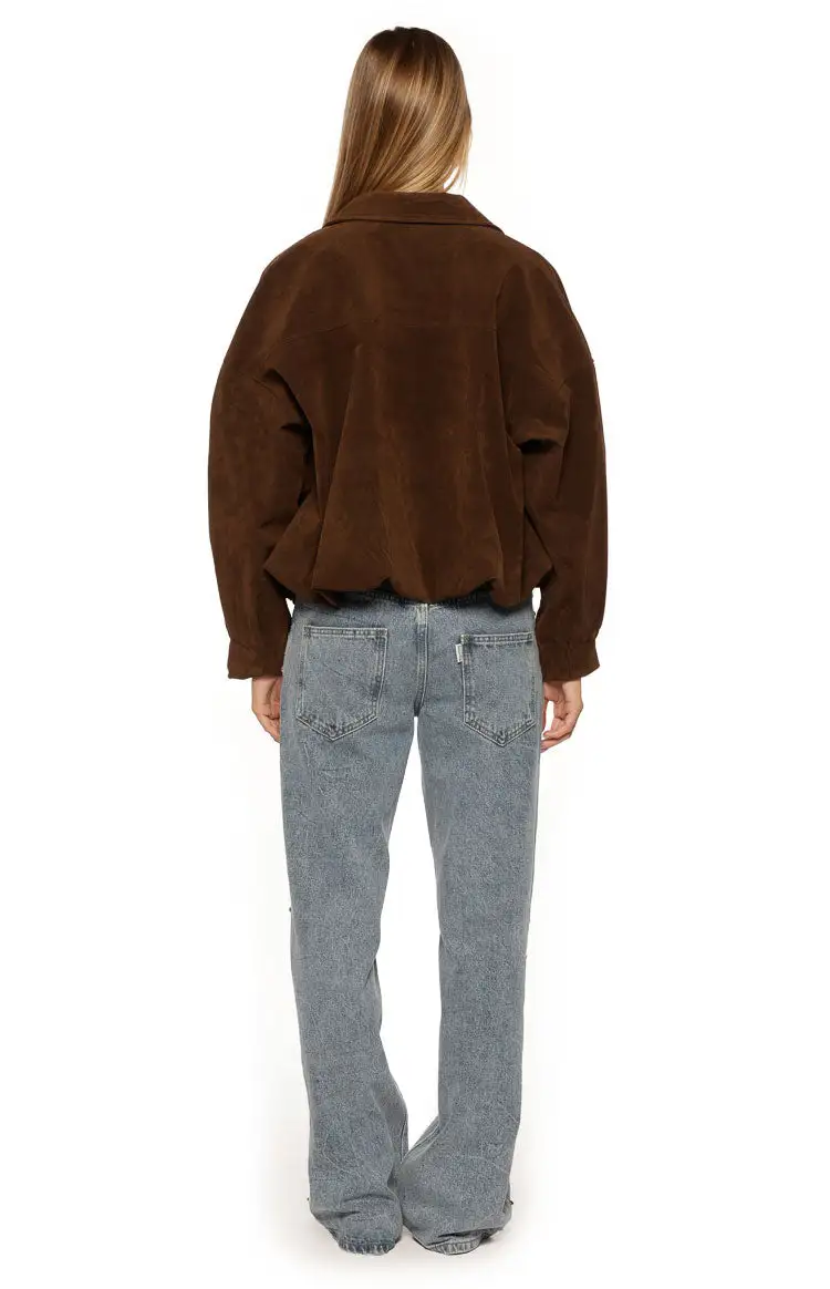 Bomber Oversized Suedette Jacket