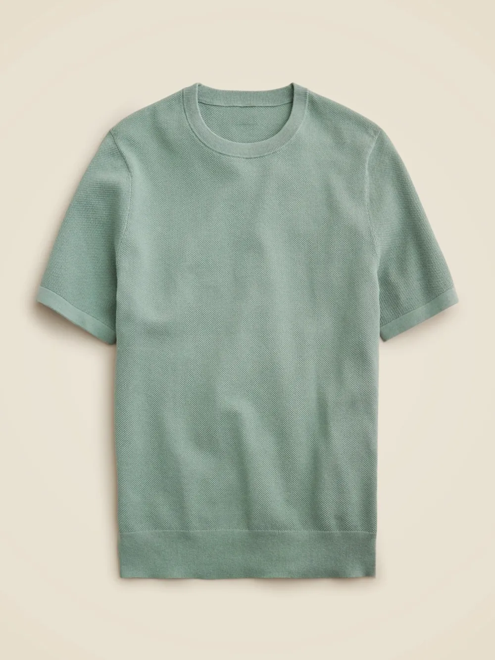 Light Green Short Sleeve Knit Sweater