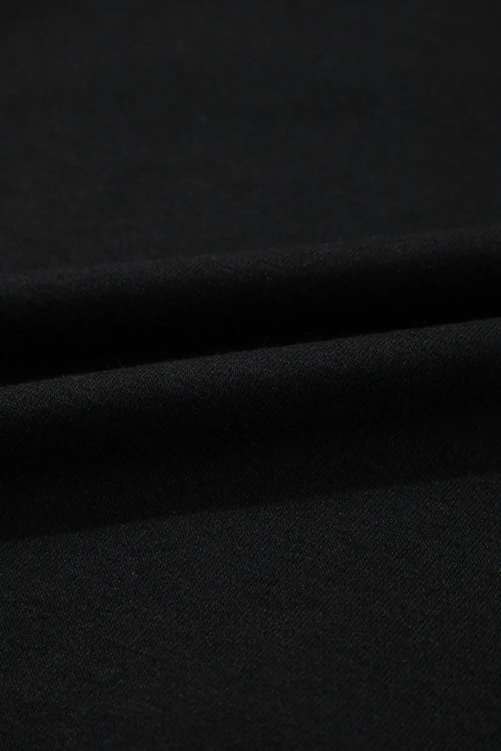 Black Contrast Stitches Detail Puffy Half Sleeve Blouse