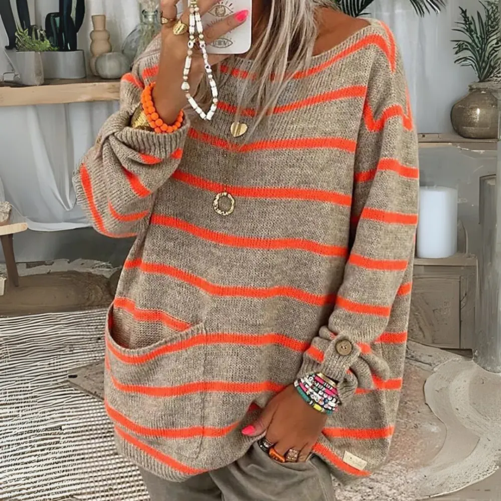 Drop Shoulder Knit Sweater