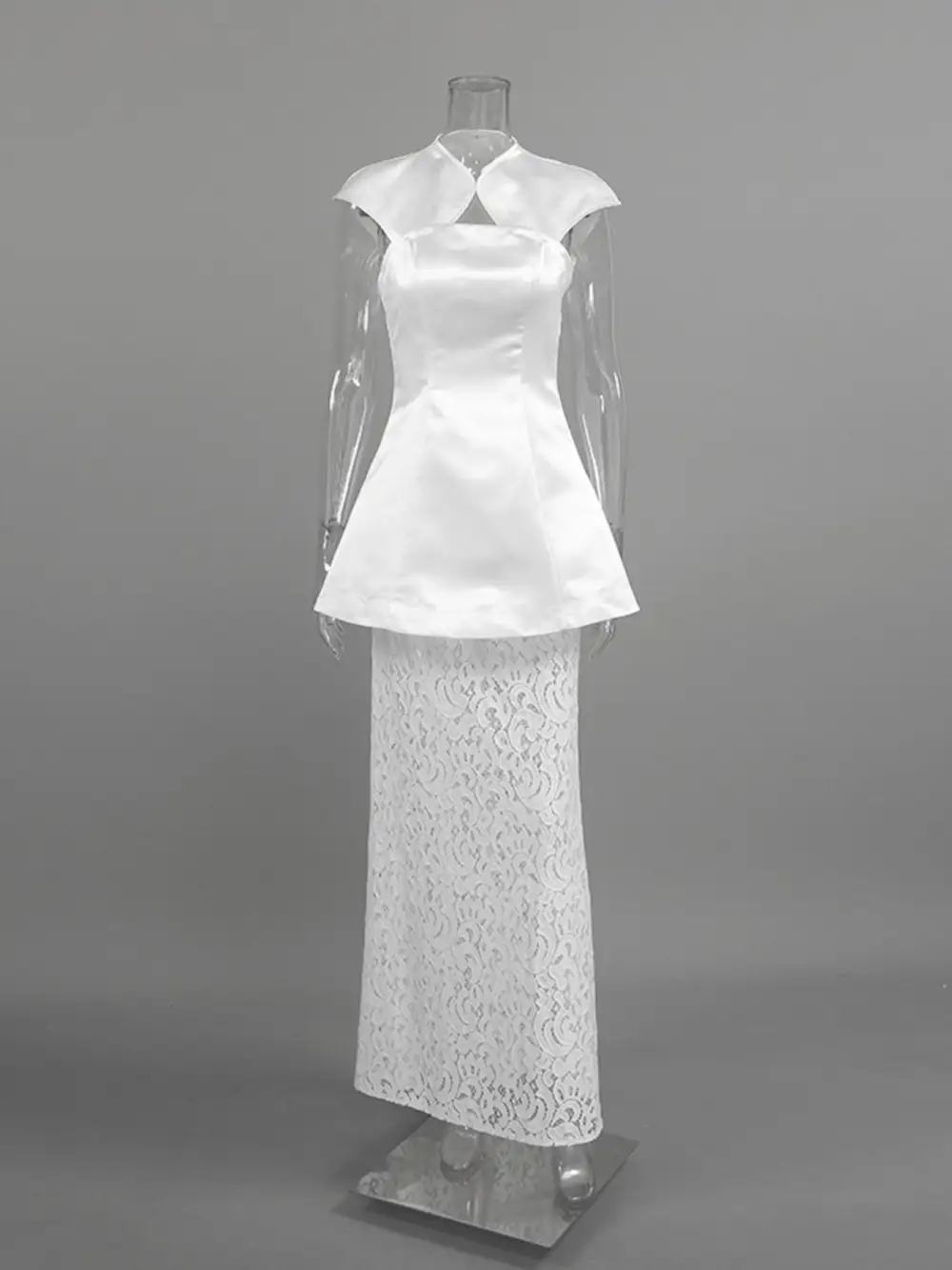 Button Front Cap Sleeve Coordinated Set Accessory