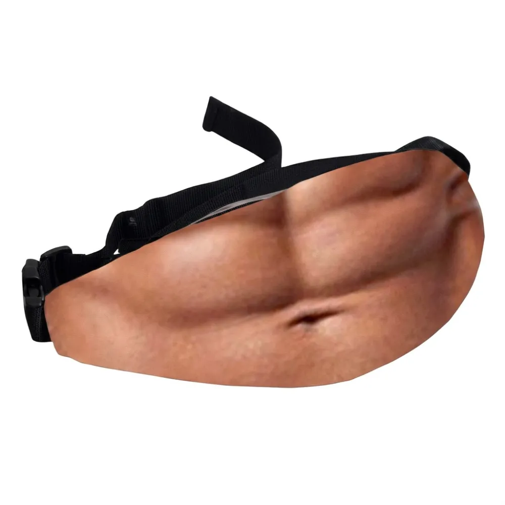 TikTok Viral Dad Bod Fanny Pack Novelty 3D Beer Belly Waist Bag Anti-Harassment Design
