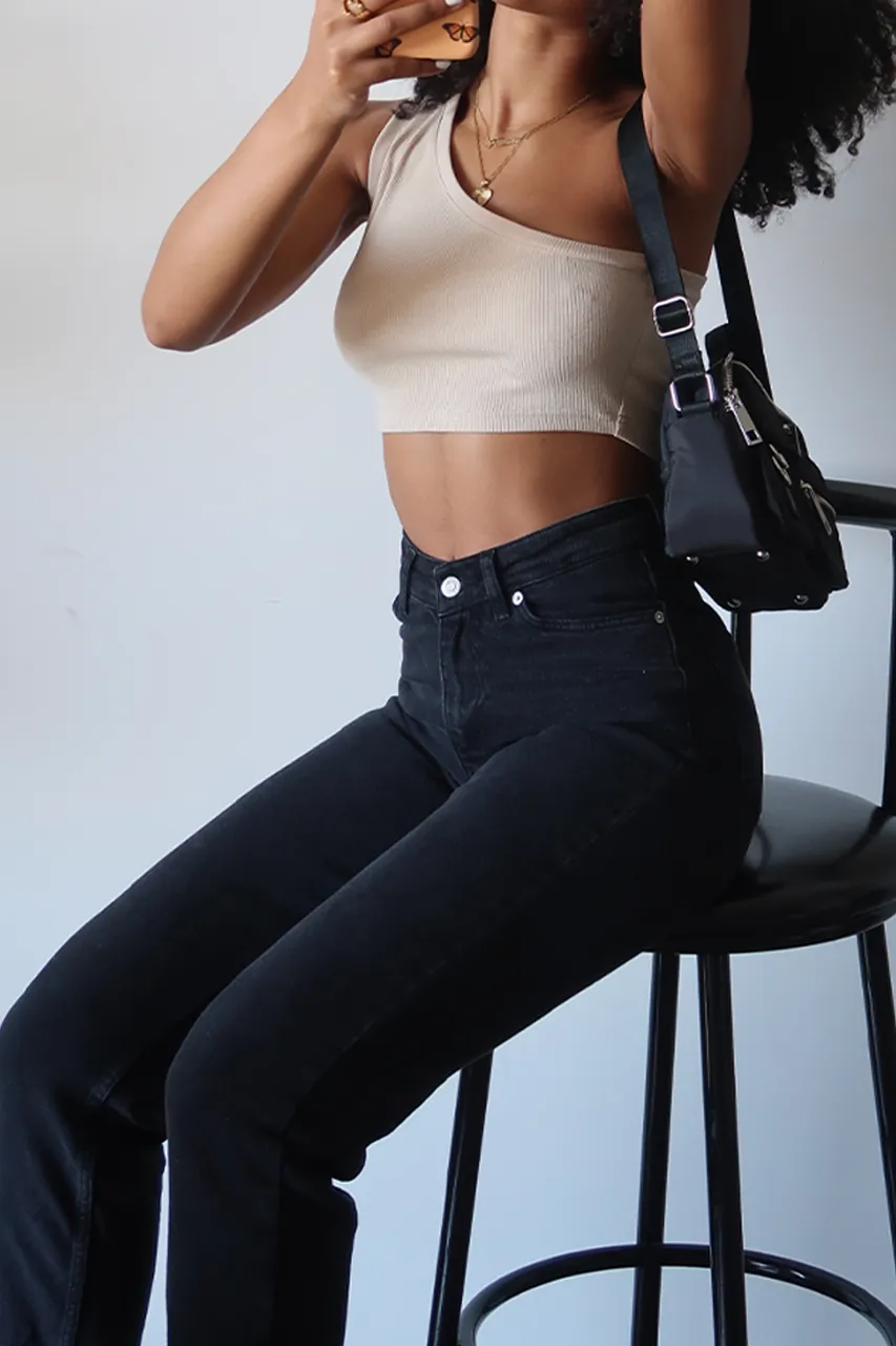 Fashionable Sexy Slant Collar Popular Top