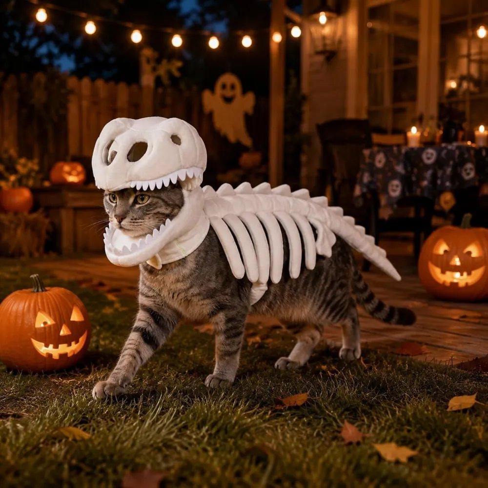 Pet Dinosaur Skeleton Costume