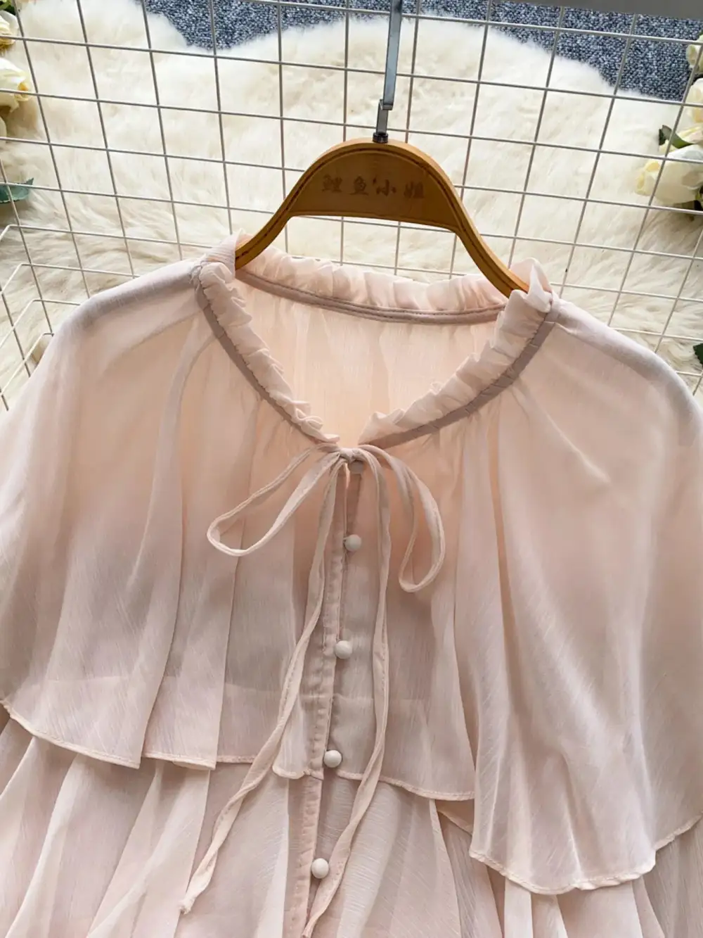 Ruffle Tiered Chiffon Blouse