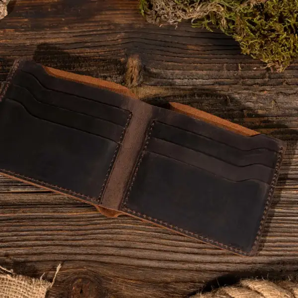 Compact Leather Bifold Wallet
