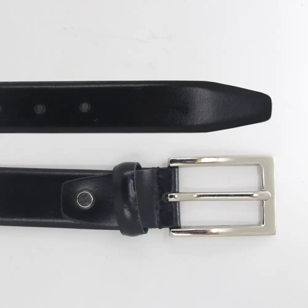 Refined Metal Buckle Leather Belt
