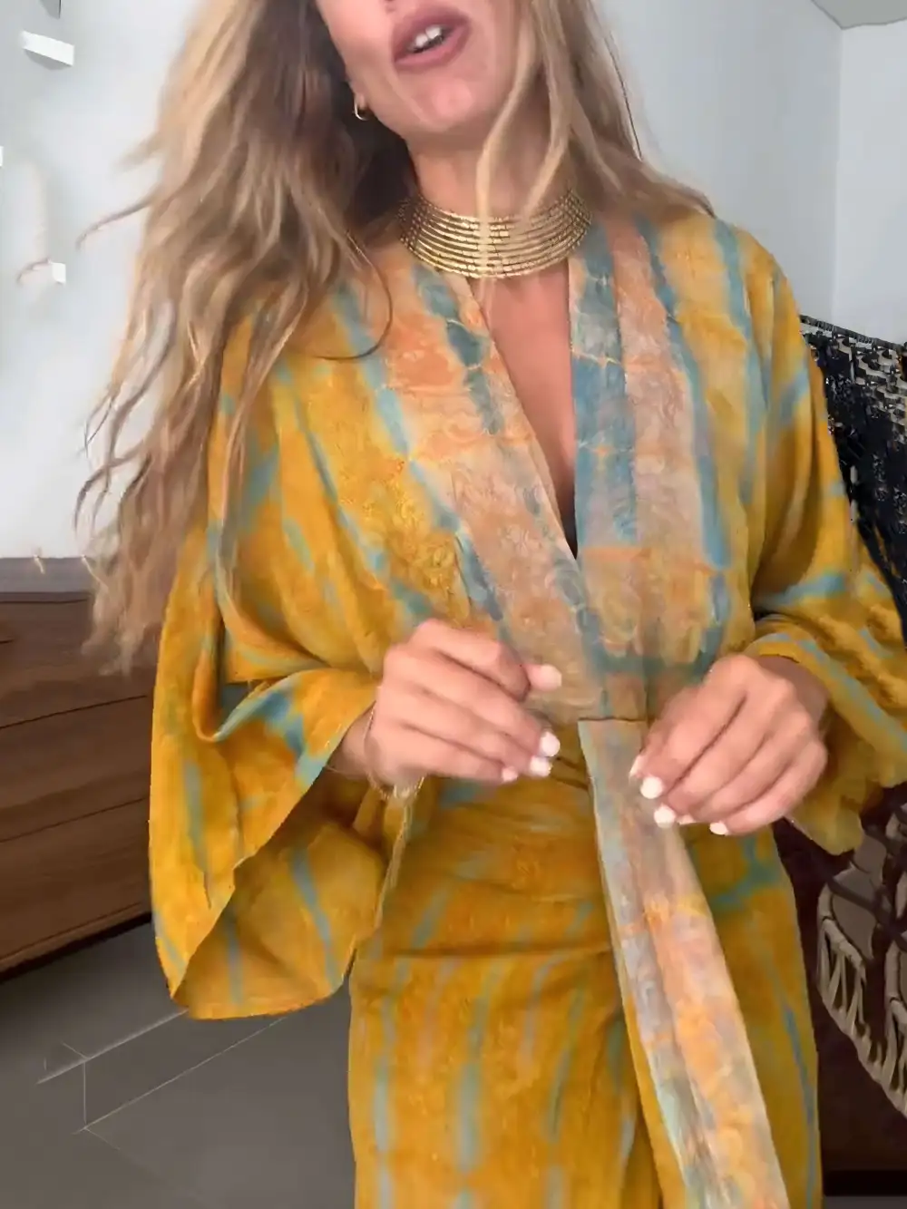 Casual Bohemian Tie Dye Maxi Dress