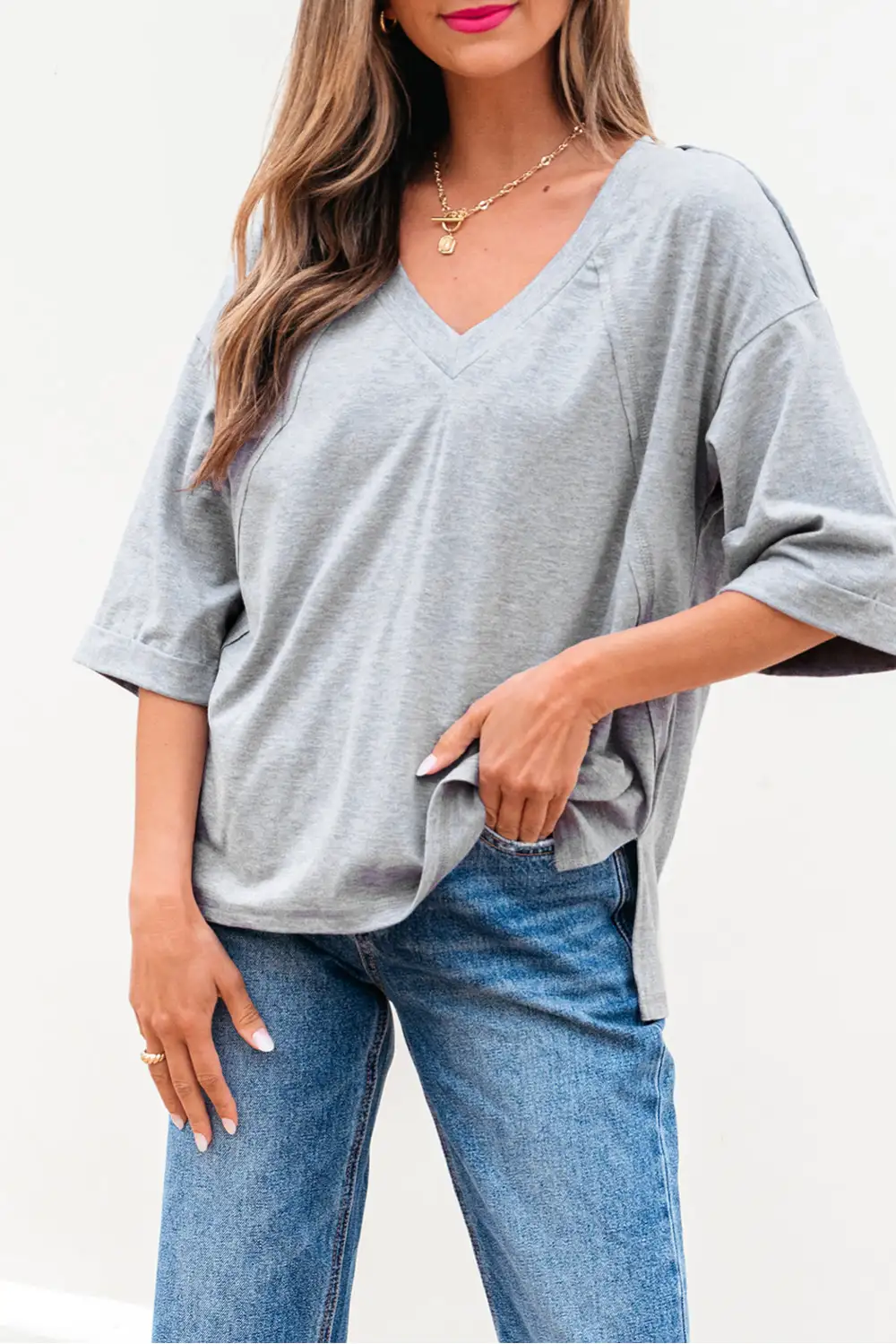High Raglan Half Sleeve Tee