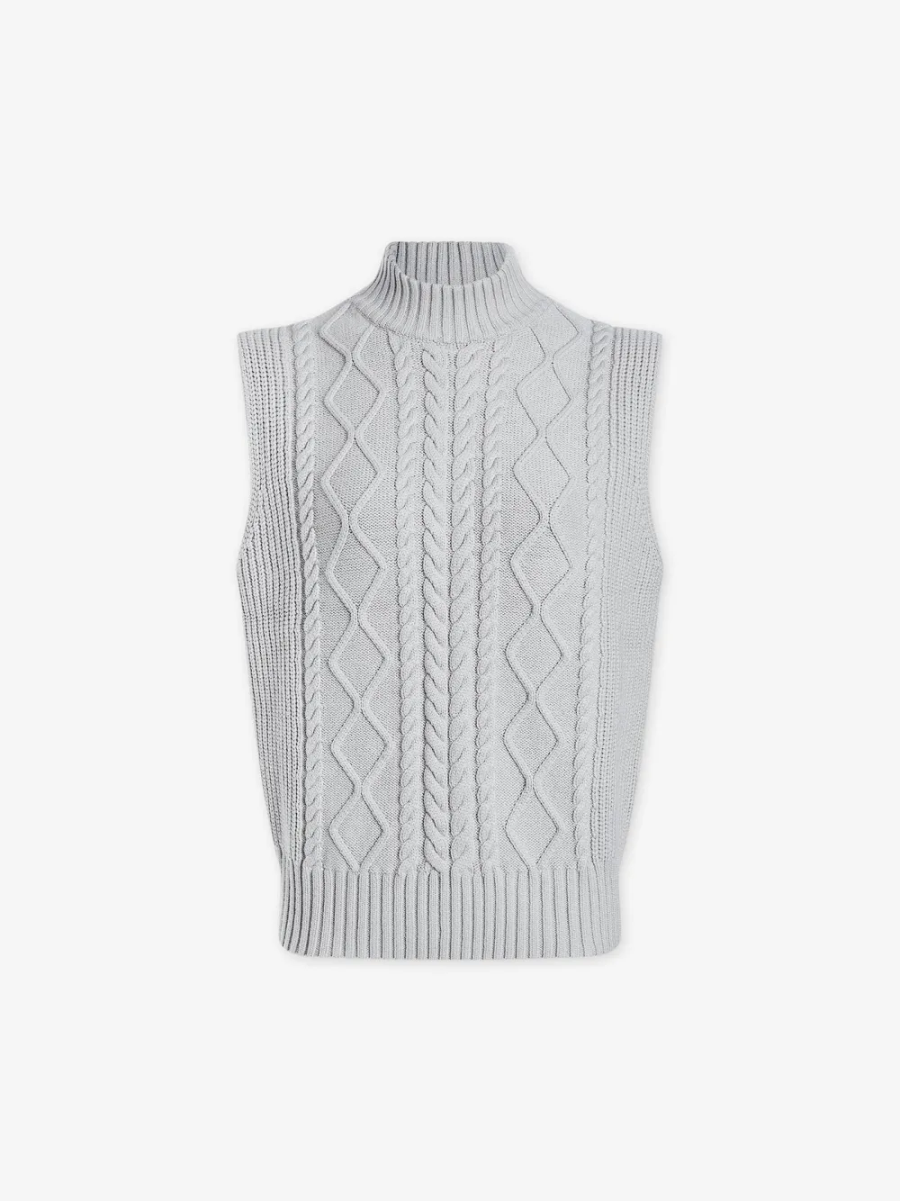 Argyle Pattern Roll Neck Vest