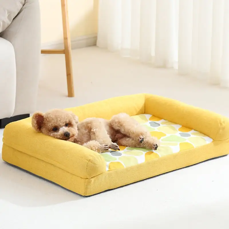 Full Support Cozy Orthopedic Bolster Dog Sofa Bed