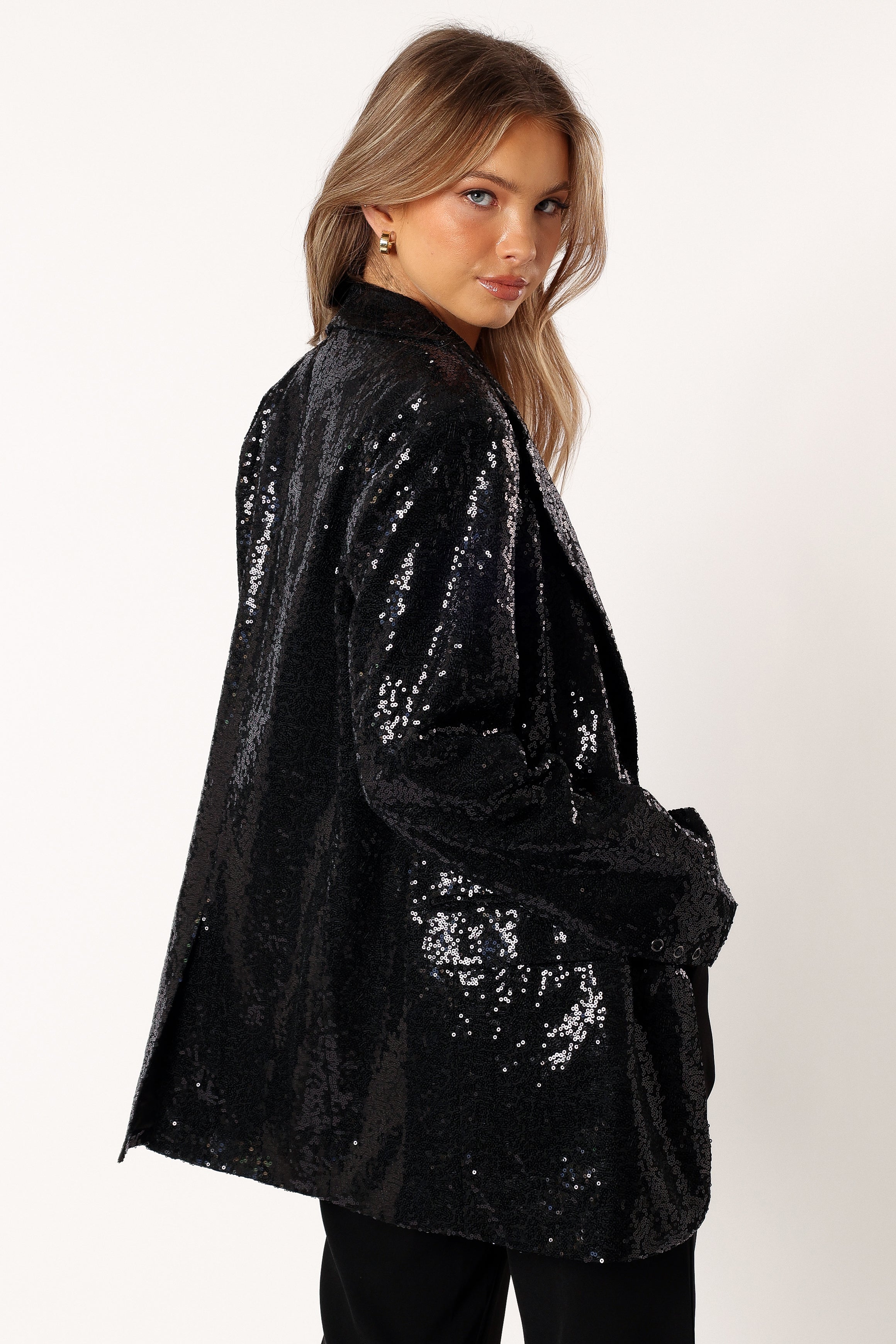 Delaney Sequin Blazer - Black