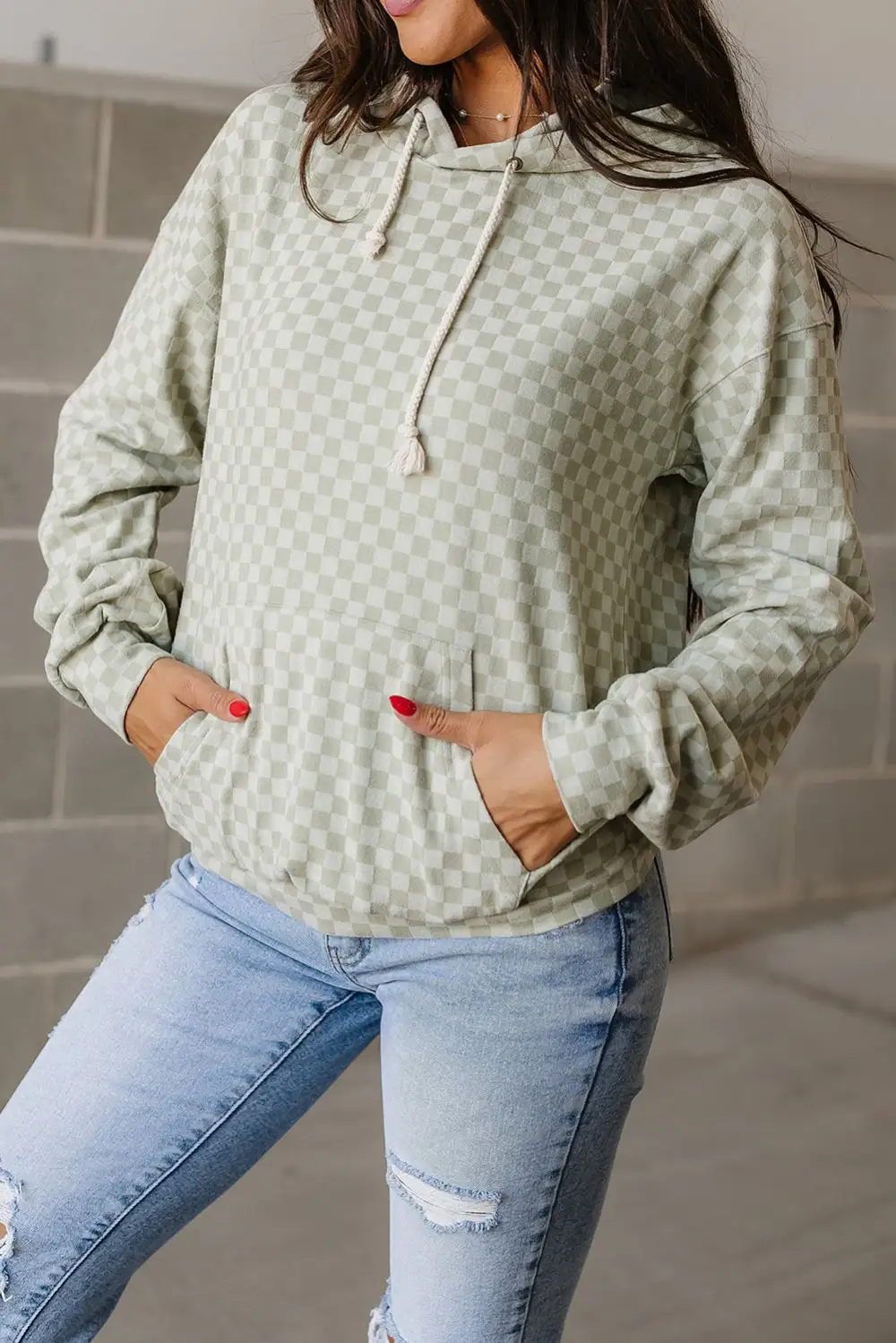 Everyday Printed Pocket Detail Hoodie