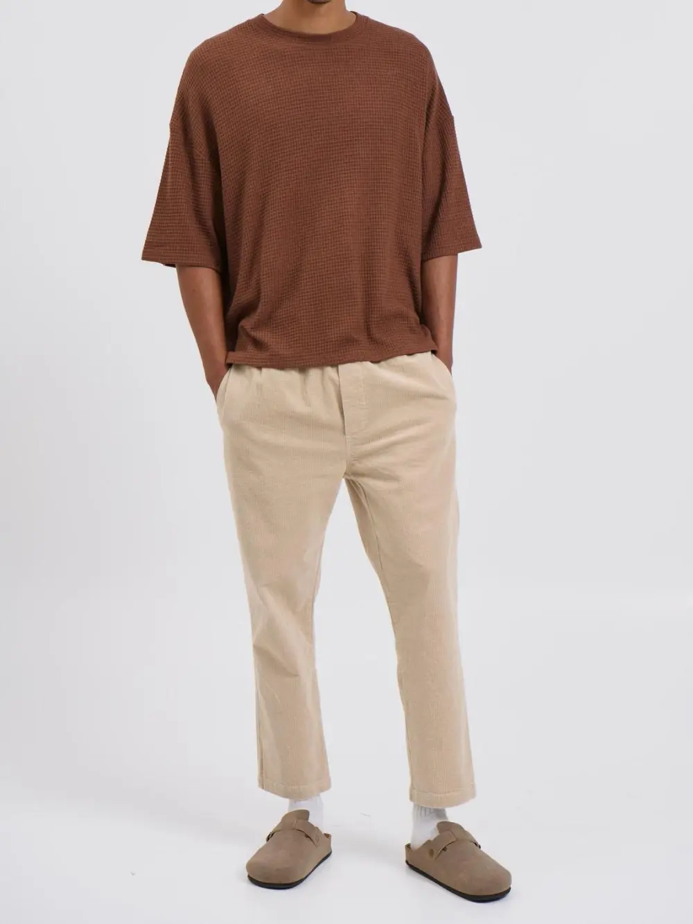 Simple Casual And Daily Coffee Brown Tee
