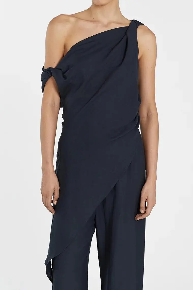 ONE SHOULDER CHIC TUNIC TOP