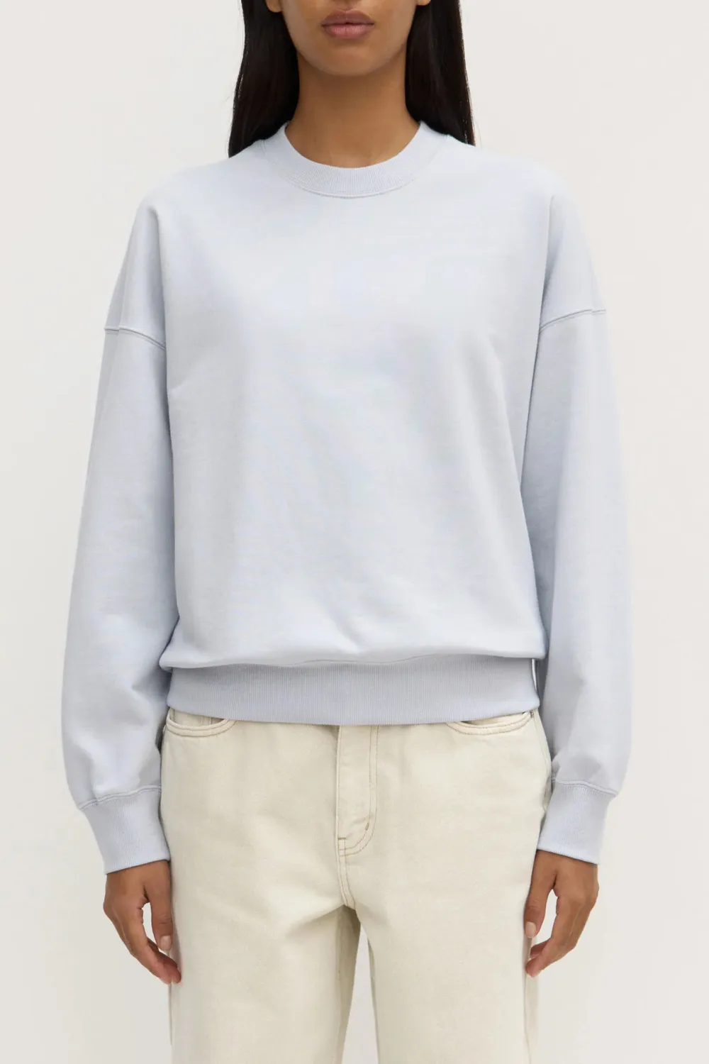 Ribbed Mouth Solid Color T-Shirt