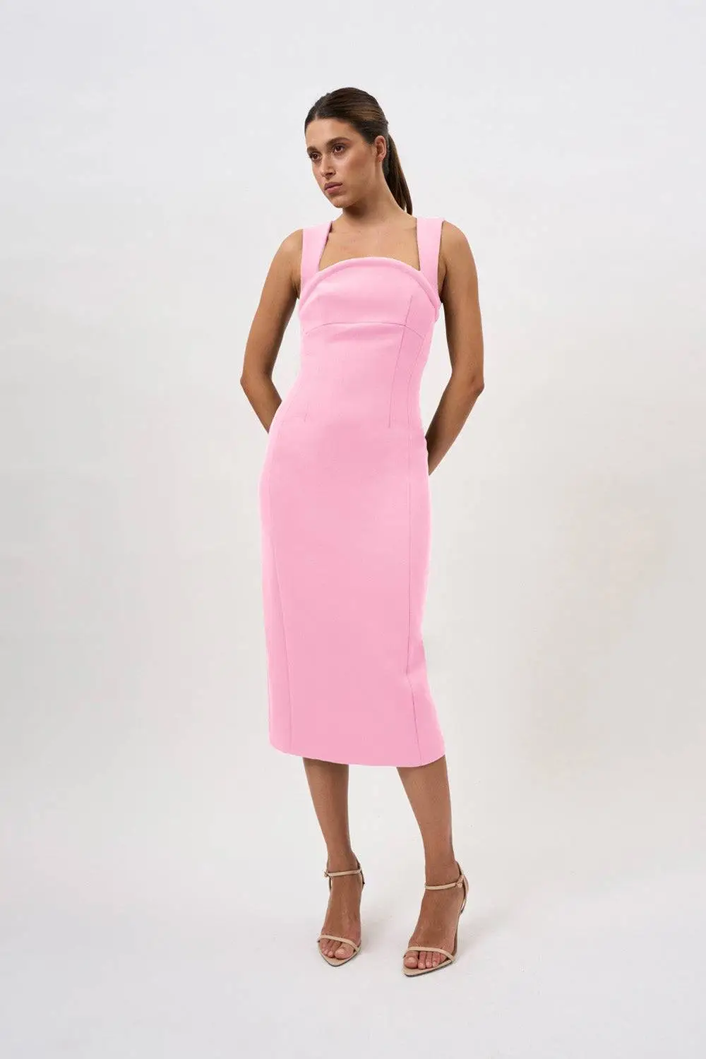 Elara Curve Structure Midi Dress