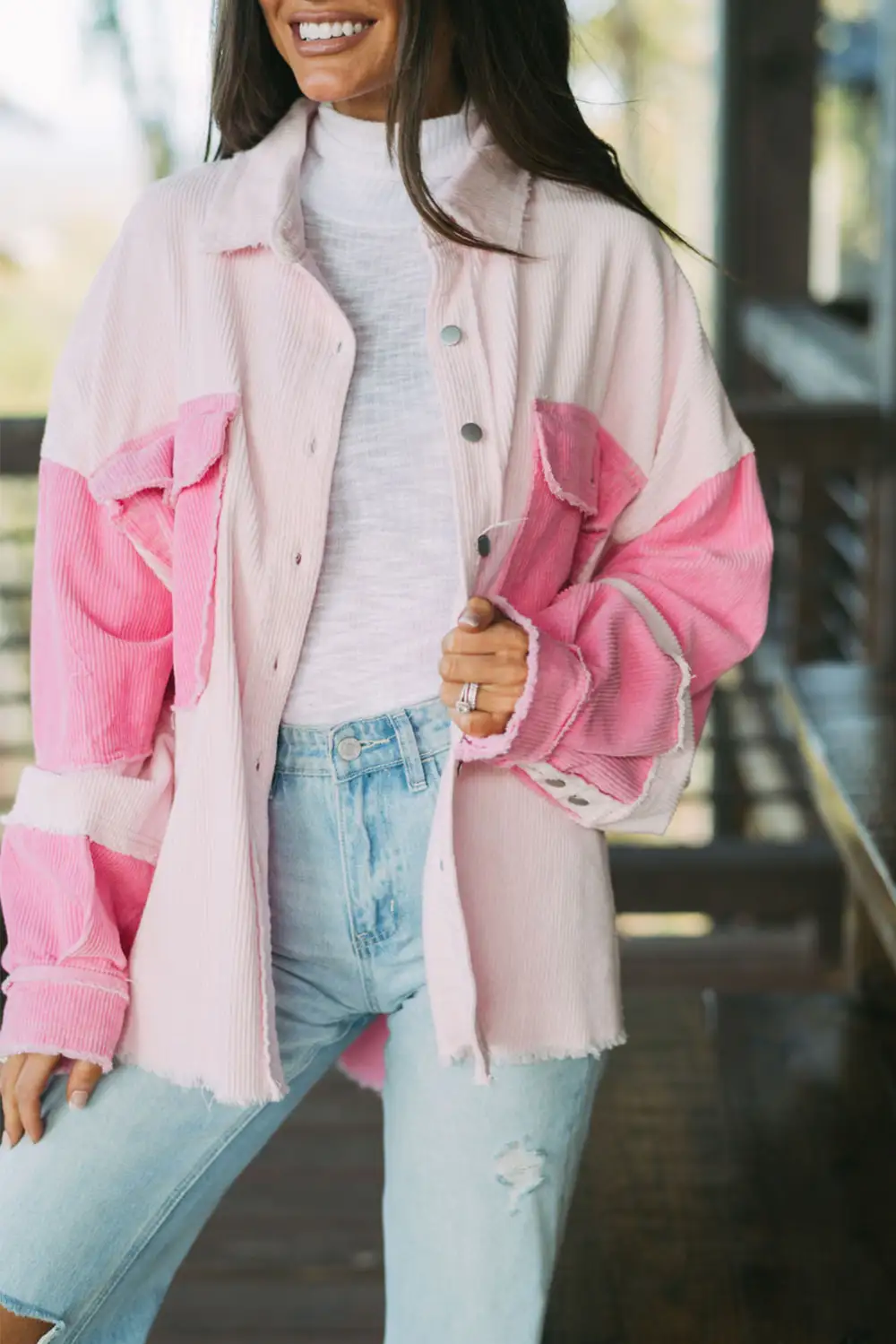 Textured Layered Shacket