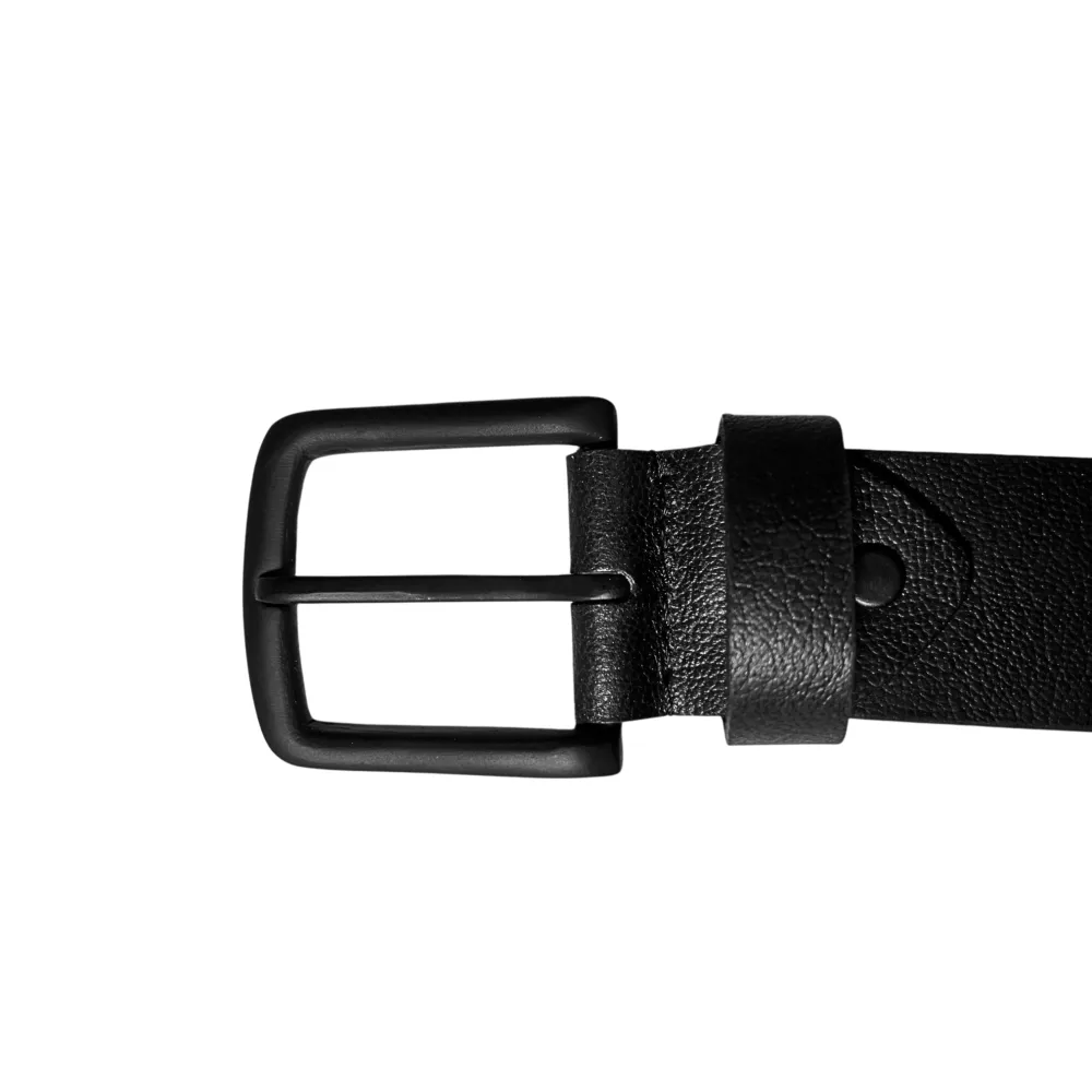 Matte Buckle Formal Leather Belt