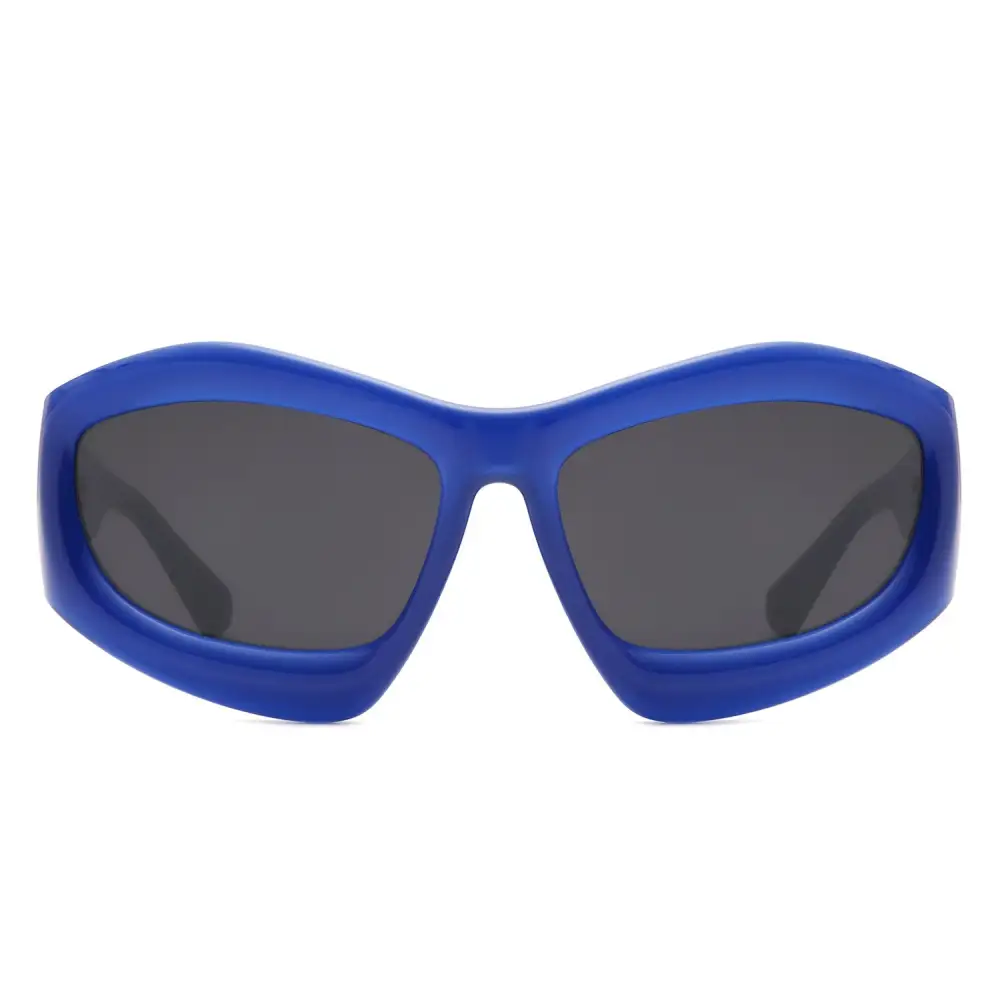 Rhinestone Square Geometric Frame Sunglasses