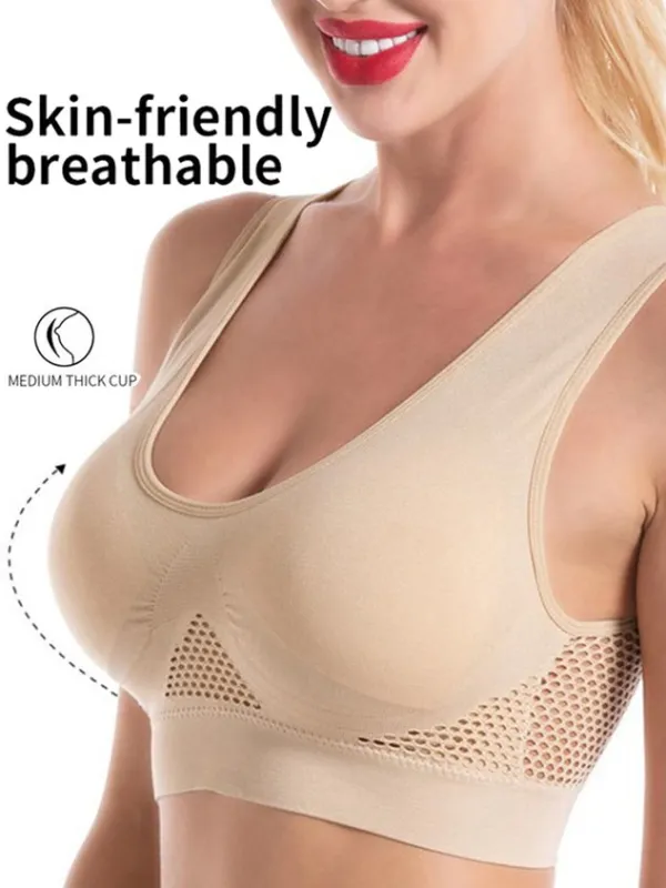 Perforated Seamless Sports Bra