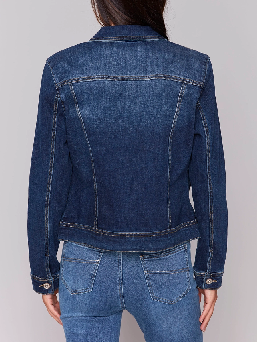 Trendy Stiff Cotton Denim Jacket