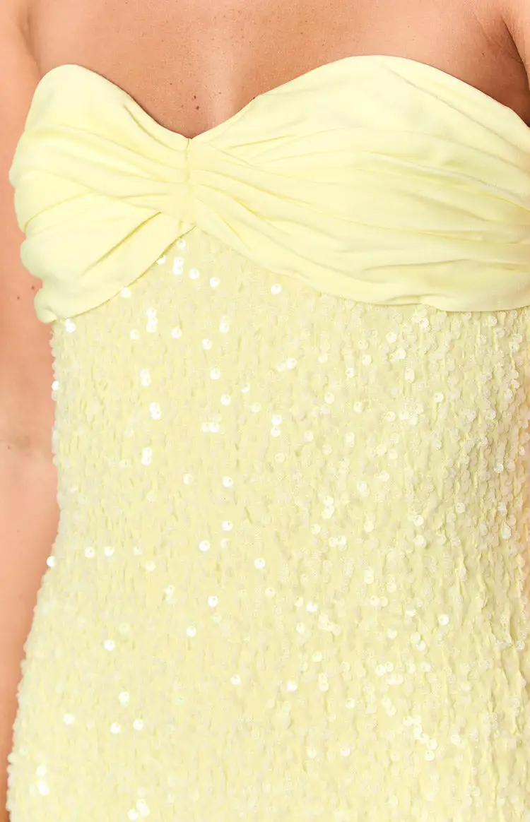 Strapless Sequin Maxi Dress