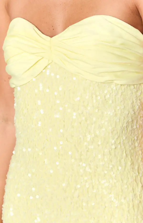 Strapless Sequin Maxi Dress