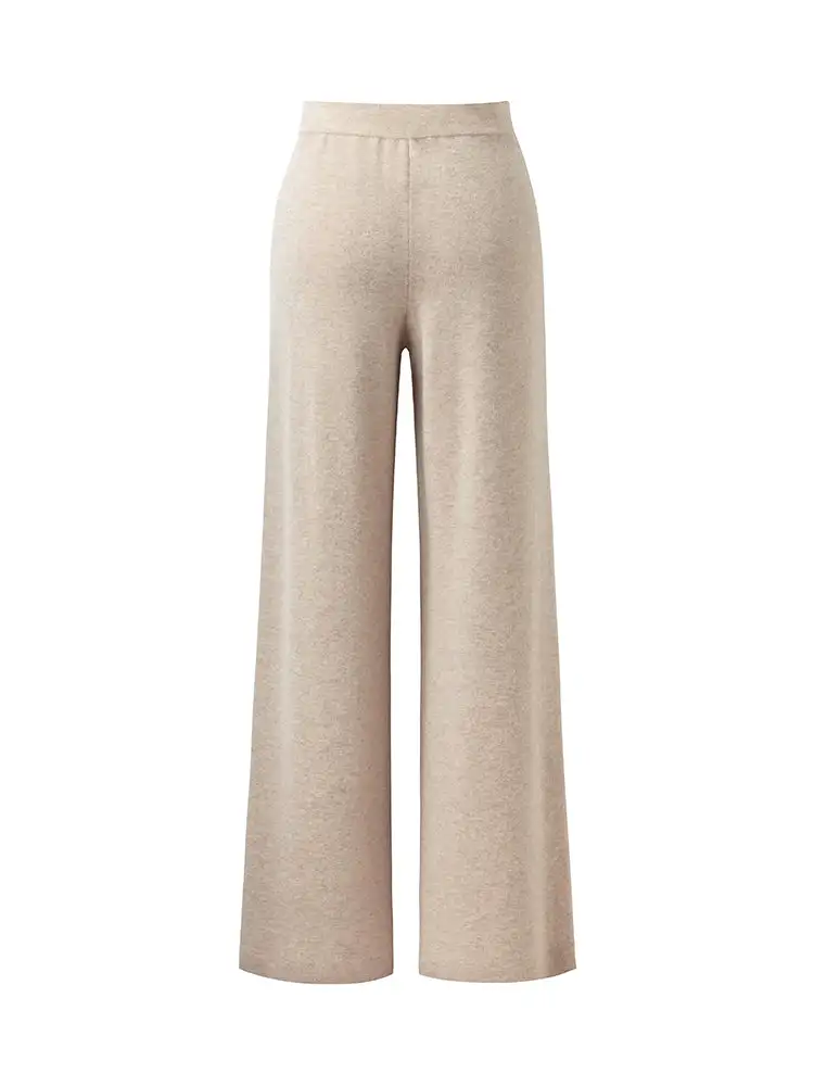 Machine Washable Wool Wide Leg Women Pants