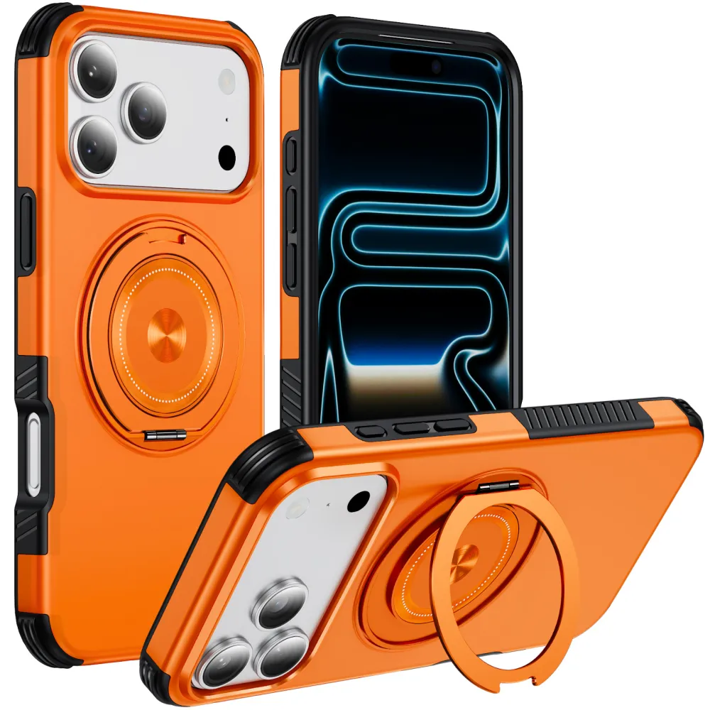 Magnetic Stand 2-in-1 Shockproof Phone Case for iPhone 18, iPhone 18 Pro Max Case