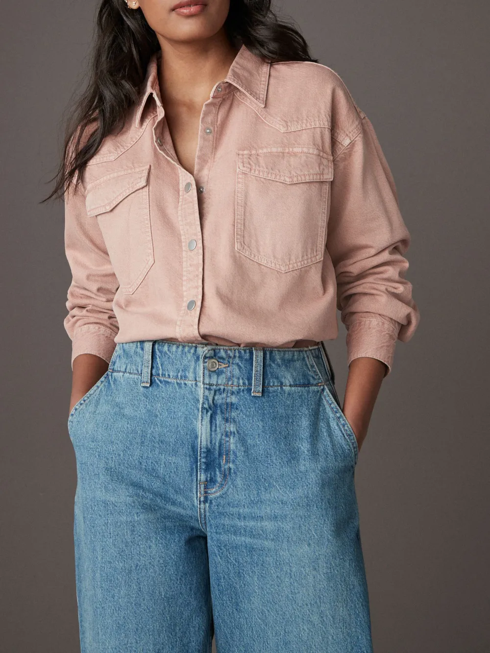 Oversize Denim 100% Cotton Shirt