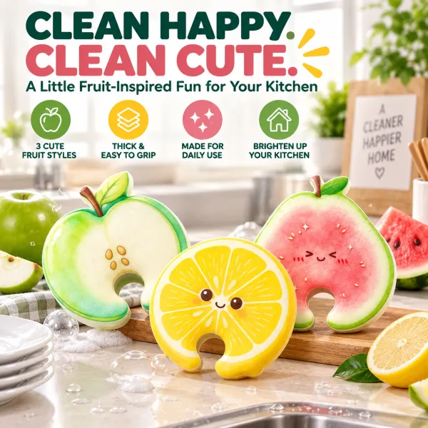 Fruit Sponge Scrubber Dishwashing Sponge