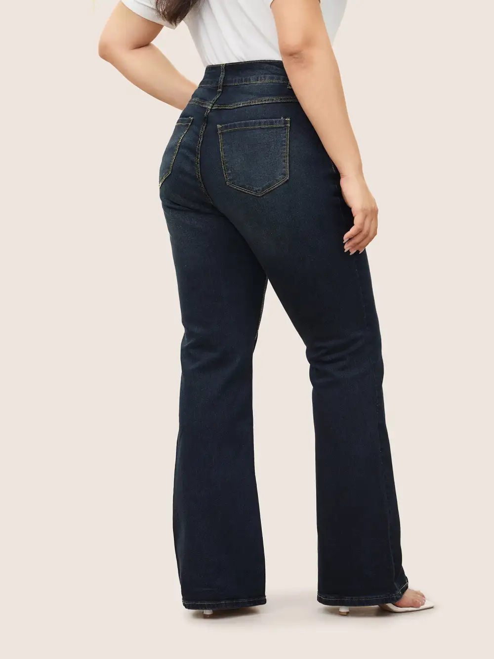 Bootcut Very Stretchy Mid Rise Medium Wash Sculpt Waist Jeans