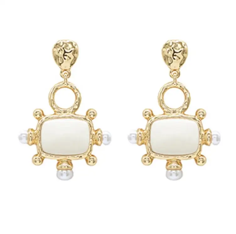 Square Pearl Earri Earrings