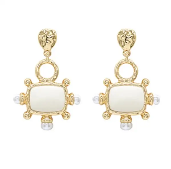Square Pearl Earri Earrings