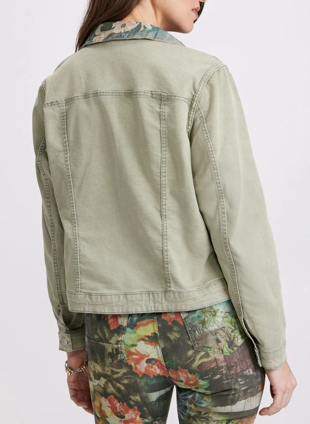 Retro Print Denim Jacket