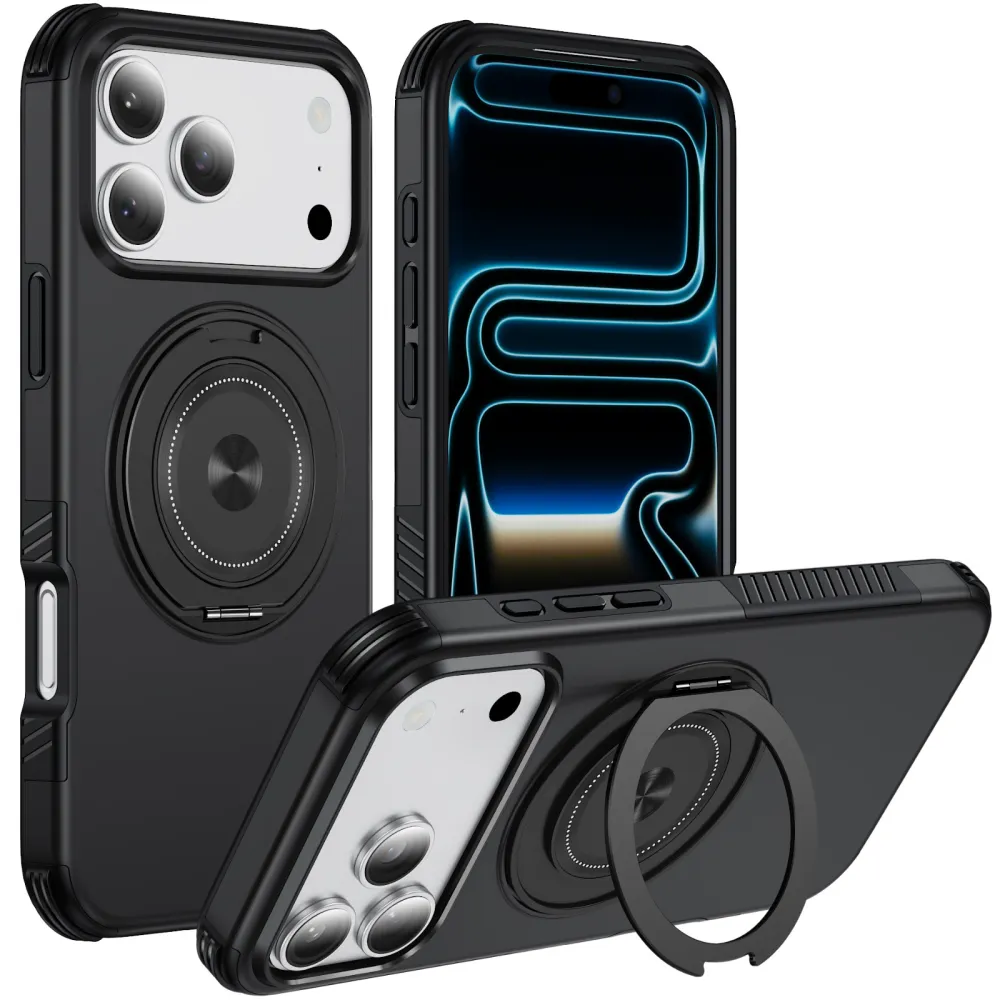 Magnetic Stand 2-in-1 Shockproof Phone Case for iPhone 18, iPhone 18 Pro Max Case