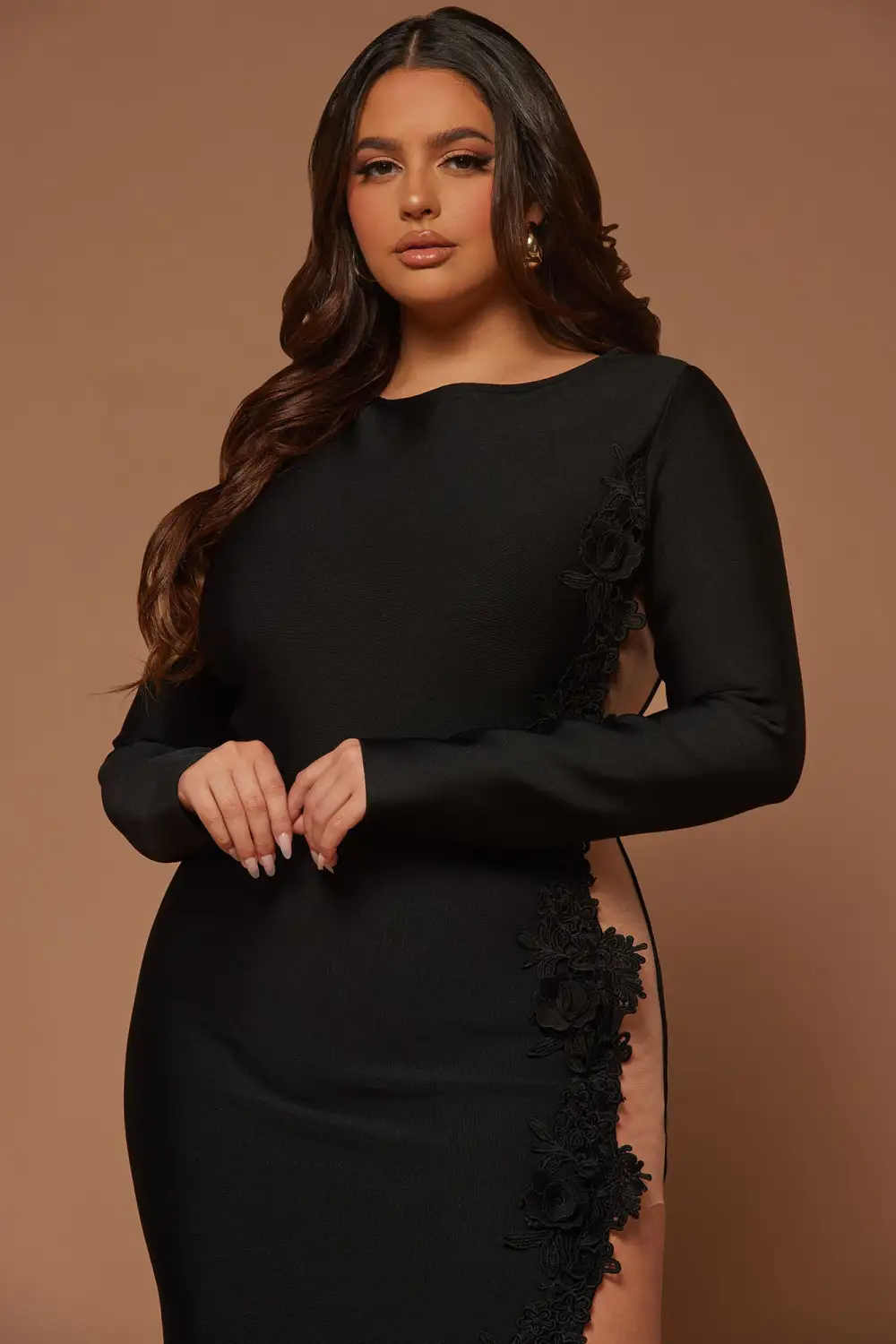 Caterina Bandage Gown - Black