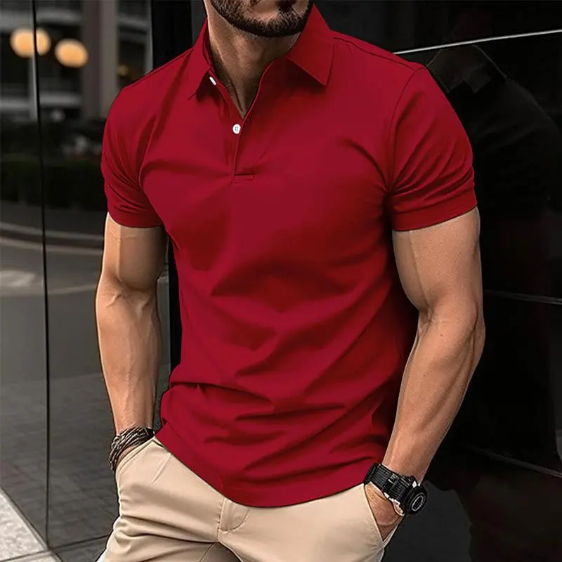 Layered Short Sleeve Collared Knit Shirt